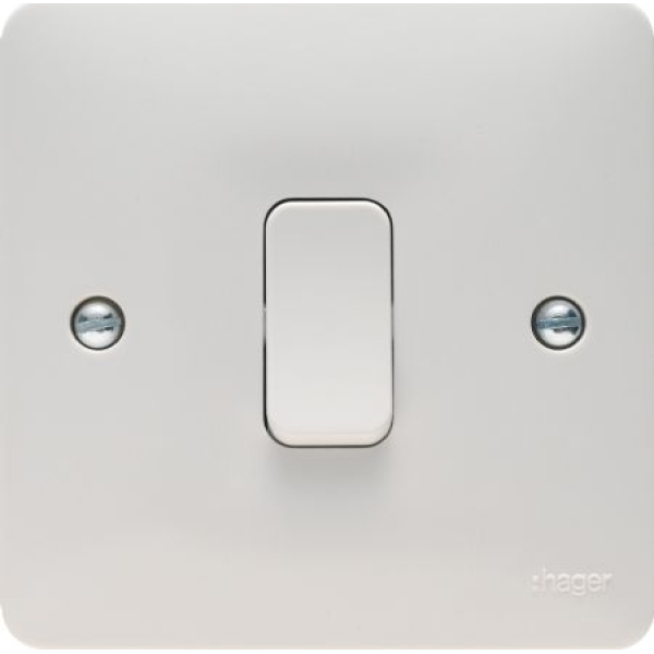 Hager WMPS11 10AX 1 Gang 1 Way Wall Switch | Electricbase